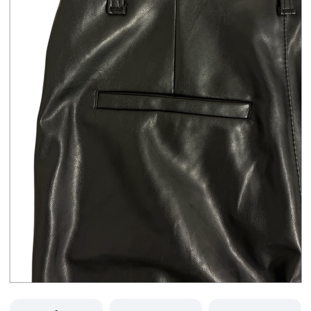Abercrombie & Fitch Black Skinny high rise Pants faux leather size 27/4 - Picture 8 of 9